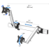 Dual VESA Wall Mount Quick Release Two Orientations w/ Spring Arms