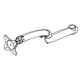 Dual Arm Black for D Series (Supports 1 Monitor)