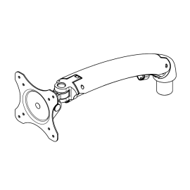 Spring Arm Dark Gray w/ Regular Capacity & VESA Bracket D Series