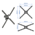 200x200 up to 400x400 Adaptor Kit for Cotytech Mounts