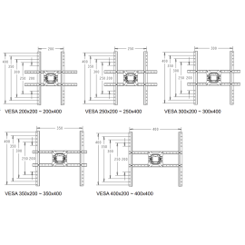Universal VESA Mount Adapter Kit - 100x100 to 200/300/400mm Conversion