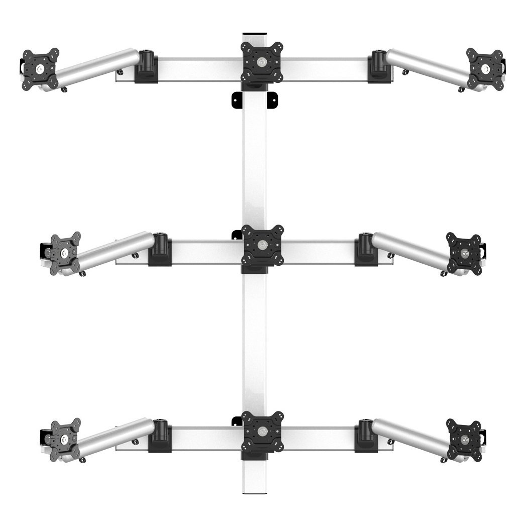 VESA Wall Mount for 9 Monitors 3X3 w/ Quick Release