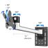 VESA Mount for Slatwall w/ Quick Release Single Arm