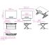 Sit-Stand Desk Converter - Dynamically Height Adjustable Wood Color