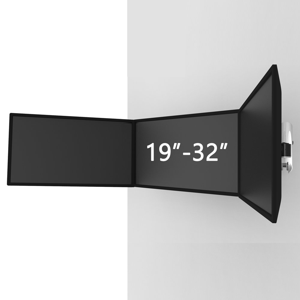 Triple Monitor Wall Mount w/ Spring Arms & Quick Release